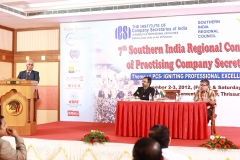 Speaking on D&O and Profesional Liability insurance at 7th Southern India Regional Conference of Practicing Company Secretaries on 3/11/ 2012